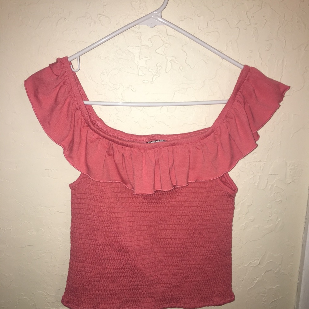 ribbed off shoulder